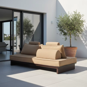 Sofá de Exterior Impermeable Maru Moderno de Primera Calidad, Sofá de 2 Plazas de Mimbre Sintético, Elegante Sofá de Dos Plazas para Patio Trasero de Hotel y Terraza - Product Image 2