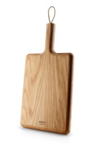 Tabla de cortar ecológica H a CRAFT de mango, teca y bambú con soporte para cuchillos, apta para lavavajillas, para uso en la cocina. - Product Image 5