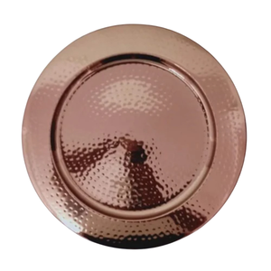 Assiette décorative en cuivre en forme de fleur, faite à la main, style chinois traditionnel, vaisselle en métal, assiettes de présentation - Product Image 4