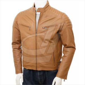 แจ็กเก็ตหนัง PU สำหรับผู้ชาย, แจ็กเก็ตหนัง/แจ็คเก็ตหนังสำหรับนักขี่จักรยานนุ่มใส่สบาย - Product Image 3
