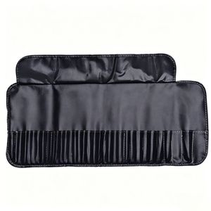 Borsa Professionale Multi-Scomparto per Pennelli da Trucco in Pelle Nera Pieghevole per Viaggi e Custodie Cosmetiche per Artisti - Product Image 3
