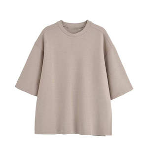 Women Oversized T-Shirt Soft Cotton Loose Fit Crew Neck Short Sleeve Casual Streetwear Everyday Relaxed Comfort <b>Top</b> - Product Image 1