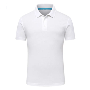 Polo à manches courtes pour homme, couleur unie, coupe classique, décontracté, en coton tricoté, respirant - Product Image 4