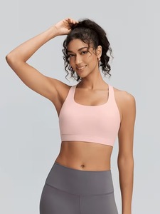 Female Arch Back <b>Open</b> Work Out <b>Bra</b> Breathable Keyhole Gym Tank Top Four Way Stretch Training Active Wear Custom Factory - Product Image 5