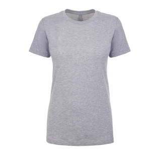 T-shirt à col rond à manches courtes pour femme, couleur unie, coupe classique, décontracté, respirant, 100% coton jersey tricoté, à porter toute l'année - Product Image 6
