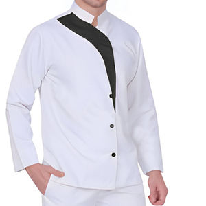 Veste de chef unisexe, nouveau design, respirante, coupe-vent, imperméable, en coton, logo personnalisé, uniforme professionnel pour hôtel et restaurant - Product Image 3