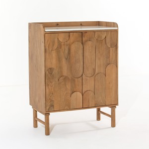 Mueble Bar de Madera Maciza Vandana Vesta Pebble, Mueble de Almacenamiento para Bar en Casa, Diseño Moderno - Product Image 1