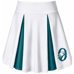 Teal Panel Cheerleading <b>Skirt</b> Pleated Athletic Team Uniform Bottom Performance Sportswear Training Competition Apparel Custom - Product Image 1