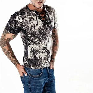 T-shirt pour homme OEM SAAD BROTHERS, effet délavé, design personnalisé, polyester/coton, impression par transfert par sublimation, séchage rapide, coupe ample - Product Image 2