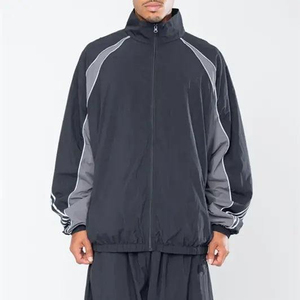 Men Lightweight Windbreaker Jacket Water Proof Zip Nylon Polyester Printed Arm Solid Style Autumn Outdoor <b>Tracksuit</b> - Product Image 5