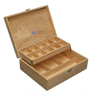 Wooden Tea <b>Storage</b> <b>Box</b> <b>With</b> Glass <b>Lid</b> Handmade Laser Engraved TEA Label Rectangle Shape Household Use Made in VietNam - Product Image 3