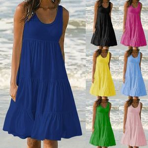 Vestidos Casuales Cómodos y Suaves con Logotipo Personalizado al por Mayor para Mujer, Vestido Maxi de Verano de Seda Sólida Ajustado, Vestido Vintage OEM para Dama - Product Image 2