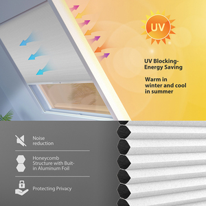 Chất Lượng Cao Cấp Phòng Darkening Di Động Rèm Màn Không Dây <span class=keywords><strong>Skylight</strong></span> Tổ Ong Màu Năng Lượng Hiệu Quả - Product Image 4