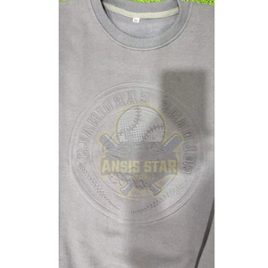 เสื้อสเวตเชิ้ตผ้าฟลีซทรงปกติสำหรับผู้ชาย ระบายอากาศได้ดี สวมใส่ได้ทุกวัน แฟชั่นสตรีทแวร์  โลโก้ปั๊มนูนตามสั่ง เป็นมิตรต่อสิ่งแวดล้อม - Product Image 3