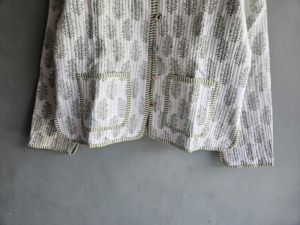 Quilted Cotton <b>Jacket</b> <b>Women</b> V Neck Floral Print Three Quarter Sleeve <b>Spring</b> Lightweight Outerwear gift for her - Product Image 5
