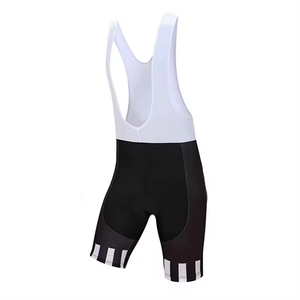 Ensemble de maillot de cyclisme pour homme, noir et blanc rayé, manches courtes, respirant, kit de sport - Product Image 6