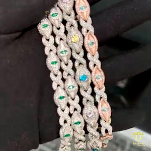 Handcrafted Cuban <b>Bracelet</b> Featuring Premium Lab Grown Diamonds And Fine Jewelry Appeal - Product Image 2