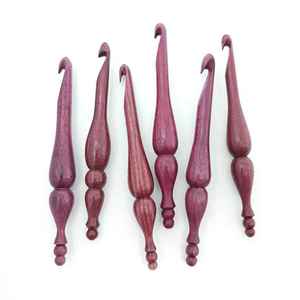 Handmade Epoxy Resin Crochet <b>Hooks</b> Wooden Mix Ergonomic Crochet Needle 3mm to 12mm Different Size Soft Handle Knitting Needle - Product Image 2