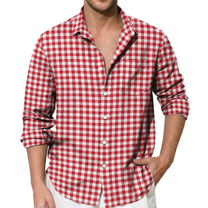 wholesale plaid <b>flannel</b> <b>shirts</b>, latest style, fashionable <b>men's</b> plaid <b>shirts</b> for <b>men</b> - Product Image 4
