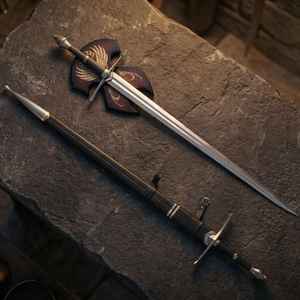 ดาบอันดูริล ลอร์ดออฟเดอะริงส์ ทำมือจากเหล็กกล้าคาร์บอนสูง พร้อมปลอกดาบ สำหรับคอสเพลย์  ขายส่งดาบไวกิ้ง - Product Image 4