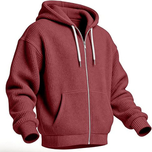 Autumn Winter Regular Fit Hooded Casual 100% Cotton Jersey Pocket <b>Waterproof</b> Sweatshirt - Product Image 3
