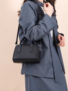Women Genuine Leather Boston Shoulder Bag Crossbody Handbag Zipper Closure <b>Small</b> Square <b>Purse</b> for Daily Travel - Product Image 6