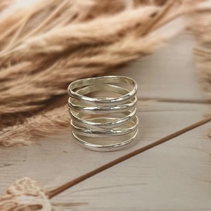 Minimalist 925 Silver Geometric <b>Plain</b> Band <b>Ring</b> Unisex Everyday Wear - Product Image 4