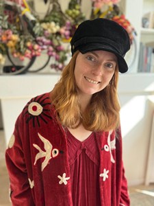 Bata de verano de terciopelo con estampado bohemio, kimono rojo hecho a mano, transpirable, suave, con bordado de ojo turco y corazón, ideal para festivales. - Product Image 6