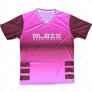 เสื้อฟุตบอลแบบใส่ได้ทั้งชายและหญิงเสื้อฟุตบอลแบบออกแบบได้ตามที่ต้องการเสื้อผ้าเล่นฟุตบอลแบบไทยระบายอากาศได้พิมพ์ชื่อ - Product Image 1