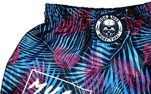 Muay Thai short high quality satin fabric custom logo breathable lightweight gym training <b>elastic</b> waistband fitness men women - Product Image 3