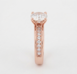 แหวนหมั้นทองคำโรสโกลด์ 18K เพชรทรงกลมเจียระไนแบบบริลเลียนท์ เพชรเลี้ยงในห้องปฏิบัติการ เครื่องประดับผู้หญิงสุดคลาสสิก ราคาขายส่งจากผู้ผลิตโดยตรง - Product Image 3