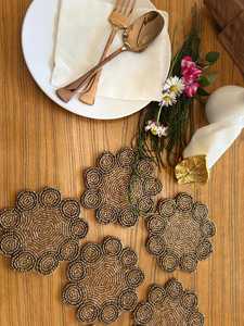 Handmade Knitted Coasters Eco-Friendly Customizable Elegant Boho Farmhouse Decor - Product Image 4