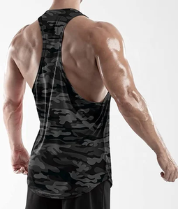 Débardeurs de sport pour hommes de haute qualité, couleur unie, côtelés, personnalisables, taille américaine, style stringer, dernier design, coupe oversize - Product Image 5