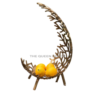 Marvelous Design Tableware Iron Metal Unique Shape Sets Of 3 Gold Finished Free Decorative Bowl Best Selling - Product Image 3
