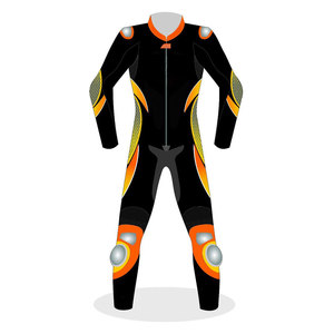Combinaison de moto en cuir deux pièces conçue pour les motards recherchant la sécurité, coupe-vent, imperméable, personnalisée, hiver, équipement routier durable - Product Image 2