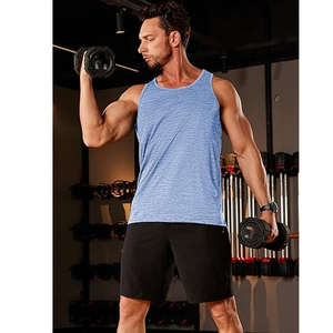 Camiseta Deportiva de Poliéster sin Mangas para Hombre, Chaleco para Gimnasio, Camiseta sin Mangas para Fisicoculturismo, Fitness, Running, Deportiva, Transpirable - Product Image 2