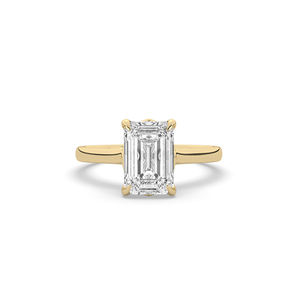 แหวนเพชรแล็บทรงบริลเลียนท์มรกต 2.50 กะรัต ดีไซน์น้ำหนักเบา ทอง 14 กะรัต หรือ ทอง 10 กะรัต เหมาะสำหรับเป็นเครื่องประดับหมั้นหรือของขวัญวันครบรอบ - Product Image 1