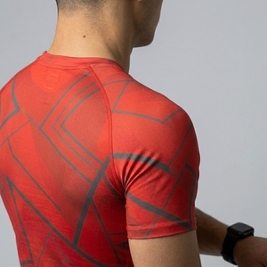 OEM Custom Men's Sporty Jersey Half Sleeve Compression Fitness Shirt Stretch Athletic Gym Workout Performance Apparel - Product Image 4