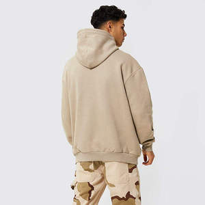 Sudadera con Capucha Oversize de Alta Calidad para Hombre, de Algodón Grueso, Lisa, Estilo Urbano, Hombro Caído, Venta al por Mayor - Product Image 2