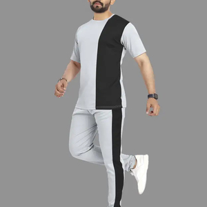 Mejores fabricantes y proveedores de conjuntos deportivos de tela suave para hombre, conjunto deportivo de verano de última moda para hombre, conjunto deportivo ajustado. - Product Image 5