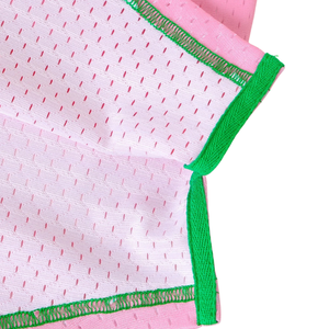   Camiseta de Béisbol Verde y Rosa de Manga Corta para Mujer, Estilo Griego, Informal, Deportiva, Prenda Premium - Product Image 5