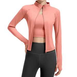 Custom Breathable Spandex/Nylon Plus Size Yoga Top <b>Ladies</b> Fitness <b>Jackets</b> Durable Lightweight Fitness Wear Yoga Sessions Custom - Product Image 6