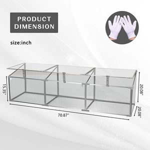 Serre d'hiver en polycarbonate pour jardin, résistante aux intempéries et transparente à la lumière du soleil - Product Image 2