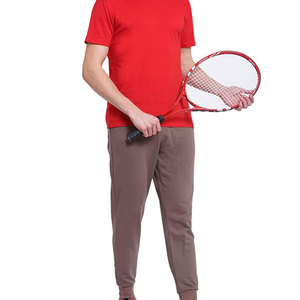 Pantalones Deportivos de Algodón para Hombre, de Color Sólido, Cintura Elástica con Cordón, Ligeros, Transpirables, para Verano - Product Image 4