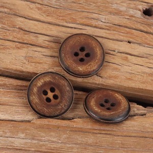 Botones de Cuerno de Búfalo Natural Hechos a Mano, Redondos, Color Personalizado, de Alta Gama, Ecológicos, con Acabado Desgastado, Accesorios para Ropa - Product Image 3