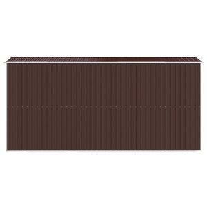 Caseta de Jardín Grande y Resistente de Acero Galvanizado Marrón Oscuro, Solución de Almacenamiento Duradera - Product Image 5