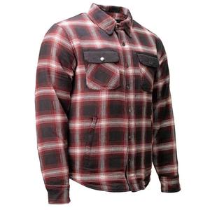 Chemise-veste en flanelle épaisse de qualité supérieure avec fermeture à boutons-pression, fermeture éclair intérieure, deux poches poitrine et détails de patchs aux coudes - Product Image 5