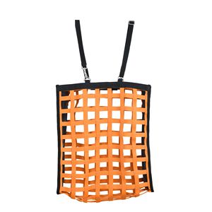 Premium Orange Nylon Horse Hay <b>Bag</b> Slow Feed Hay <b>Net</b> Large Capacity Adjustable Strap Durable Stable Feeding <b>Bag</b> Heavy Duty - Product Image 4