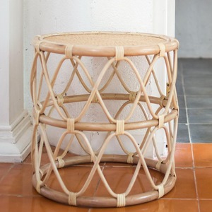 Designer Rattan <b>Stool</b> Side <b>Table</b> Ideal For Sitting In Living Room Bedroom Balcony <b>And</b> Indoor Outdoor Spaces From India - Product Image 4