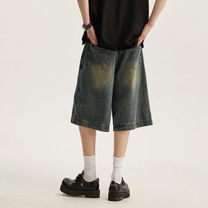 Shorts en jean légers unisexe entièrement personnalisables, tendance 2026, style streetwear estival, écologiques, séchage rapide, décontractés pour l'extérieur - Product Image 4